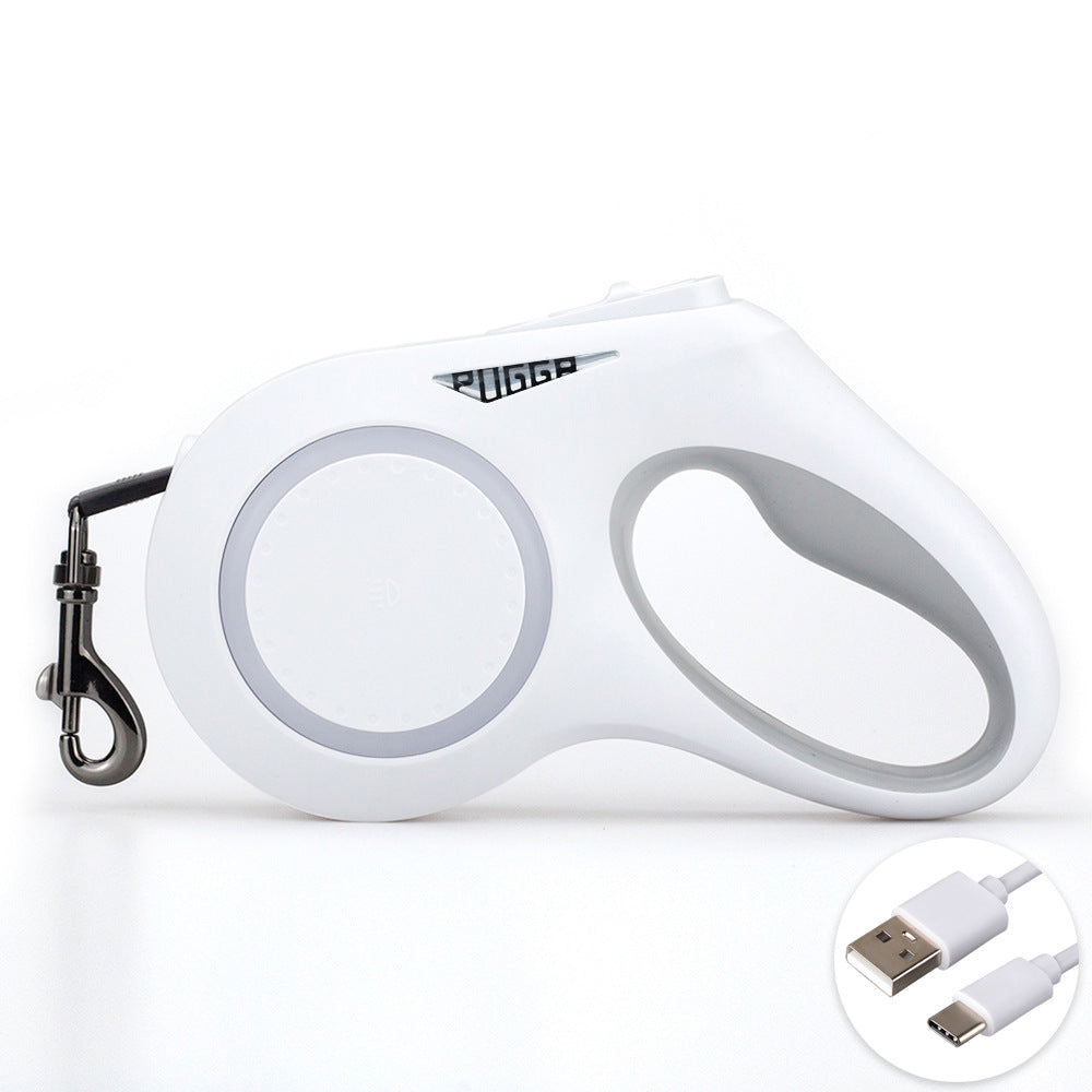 Automatic Telescopic Traction Rope for Pets with Lights