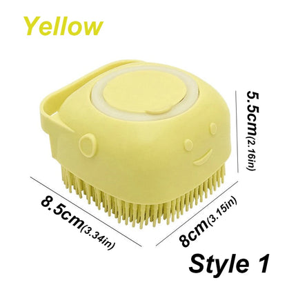 Pet Dog Silicone Bath Brush Cleaning Care Baby Baby Bath Massage Brushdog Brush Shampoo Massager Bath Brush Pet Supplies