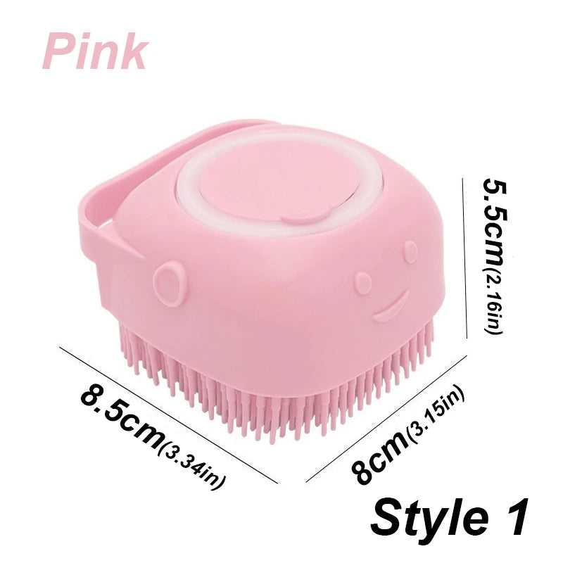 Pet Dog Silicone Bath Brush Cleaning Care Baby Baby Bath Massage Brushdog Brush Shampoo Massager Bath Brush Pet Supplies